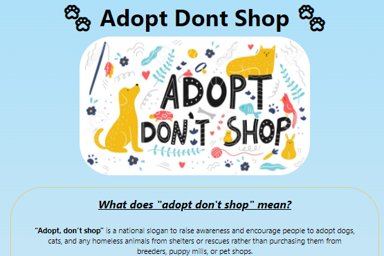 adopt-dont-shop website